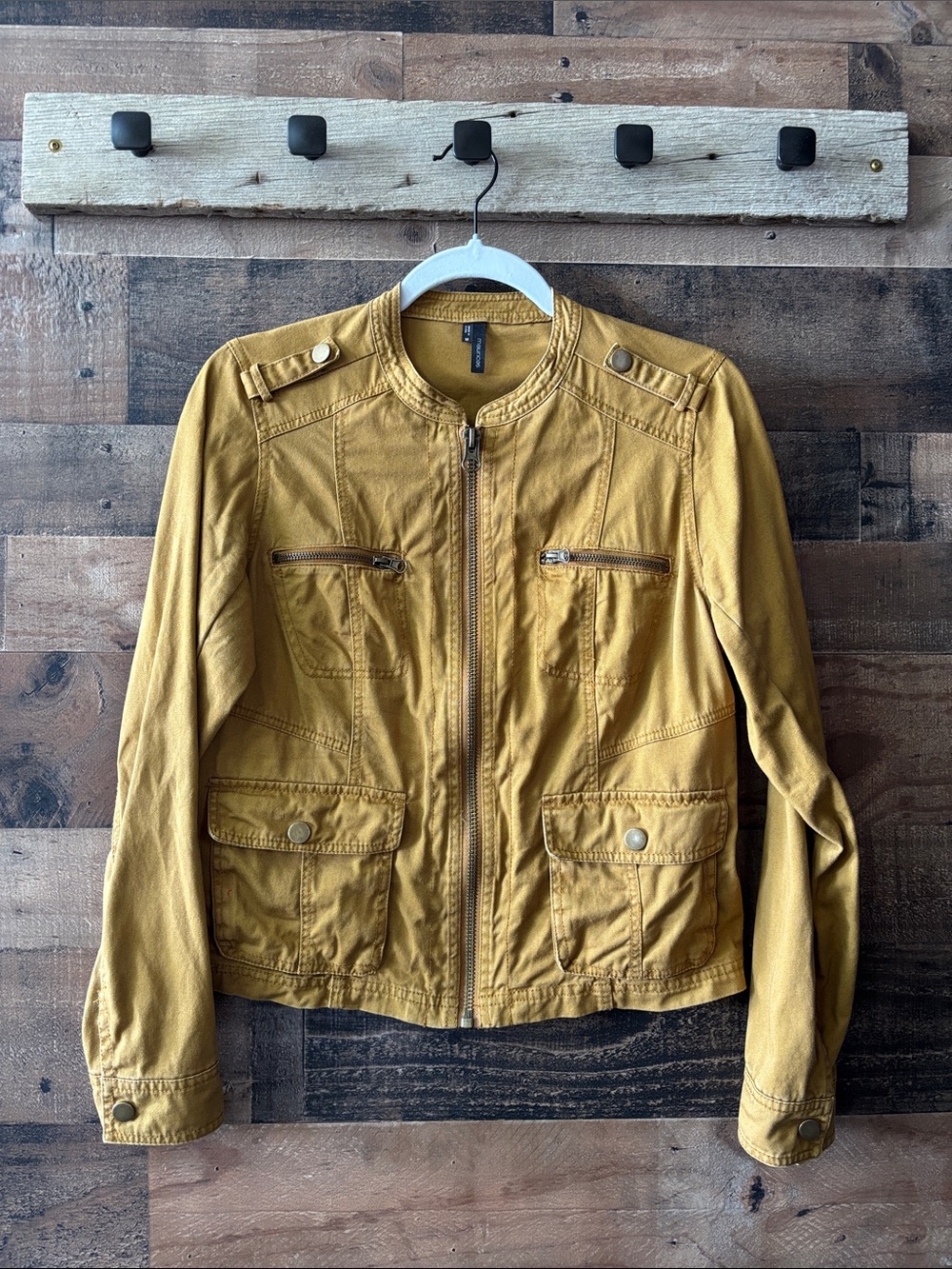 Maurices Mustard Yellow Utility Jacket